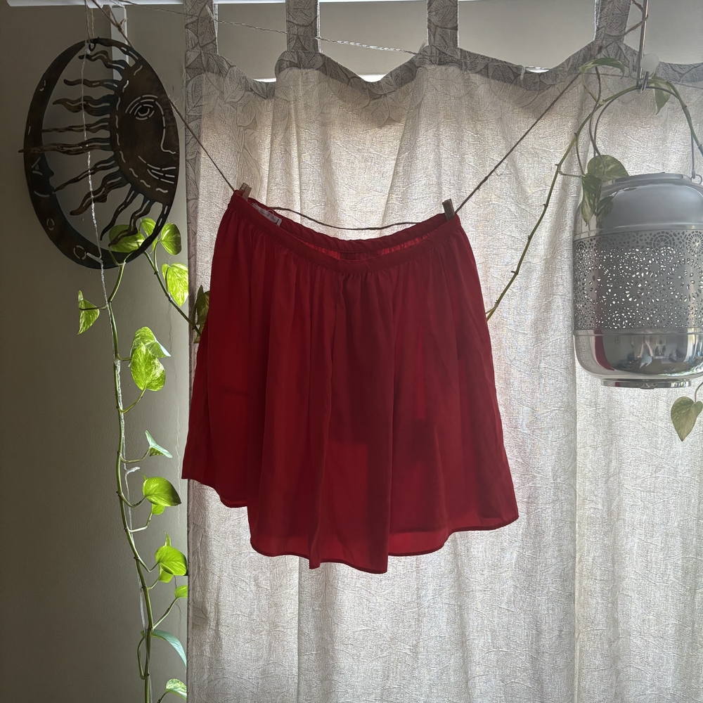 Willow & Clay Vibrant Red Mini Skirt